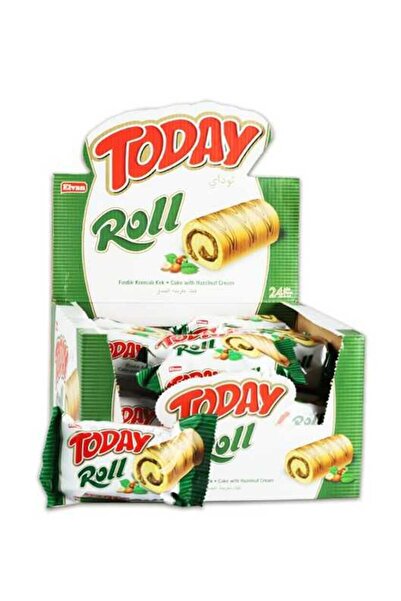 Elvan كعكة السويسرول اليومية بكريمة البندق 35 جرام 24 قطعة (علبة واحدة)