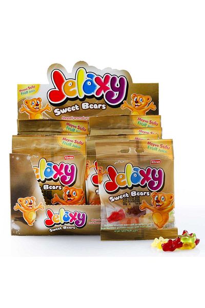 Elvan Jelaxy Teddy Bear 20 Gr. 24 Pieces (1 Box)