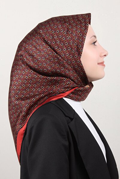 Belli Twil İpek Eşarp 4002-06 Kırmızı