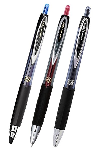 Artlantis Μπλε Μαύρο Κόκκινο Στυλό Pilot 3 τεμάχια Uniball Signo Micro 207 0,...