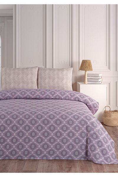 Evim Lilac Ruyalı Soren 200X230 cm Personalized Pique Set