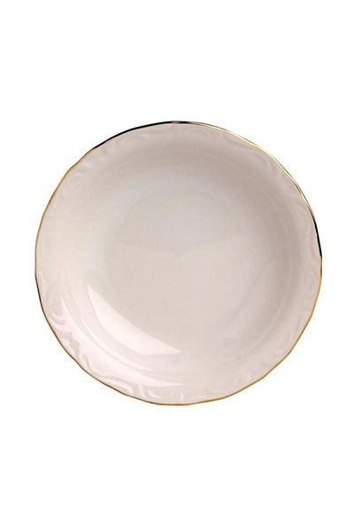 Porland Porcelain Pit Plate 6 Pieces Gold Gilded 19 cm