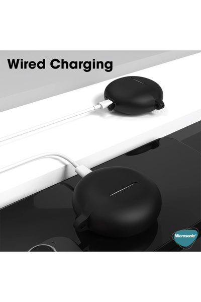 Microsonic Honor Choice Earbuds X5 Kılıf Askılı Mat Silikon Siyah
