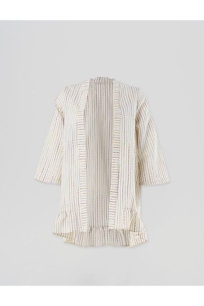 KYR Brâu albastru pentru rochie cu volane și mărunțiș (kimono)