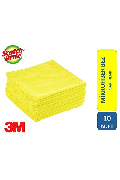 3M Scotch Brite 2012 Mikrofiber Bez Sarı 10'lu Paket