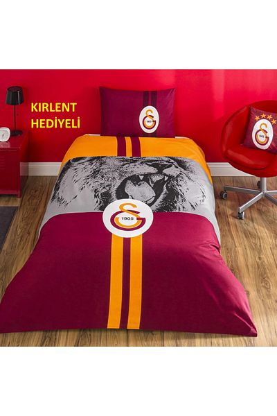 Taç Taç Licensed Gs Champion Lion Cotton Single Duvet Cover Set (1 Piece Pillow with Gift)