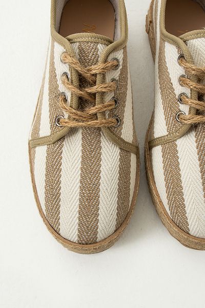 DUXAL SHOES Gabriella Women's Espadrille Sneaker with Straw Lace Detail