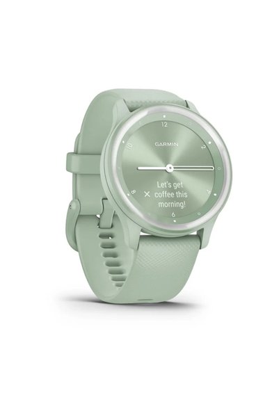 Garmin vívomove Sport - 40mm -Cool Mint Case and Silicone Band with Silver Accents