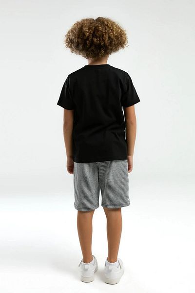 Arnetta 100% Cotton Cycling Collar Boy's Shorts T-Shirt Set