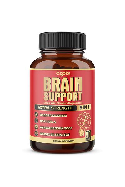 agobi 9in1 Brain Support - Ashwagandha, Gotu Kola, Bacopa Monnieri - 90 Capsules - 3-Month Supply