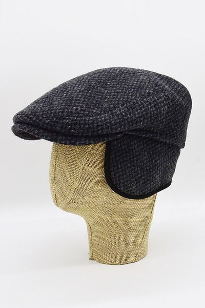 Külah Men's 100% Cashmere Wool Winter Cap Ear Hat