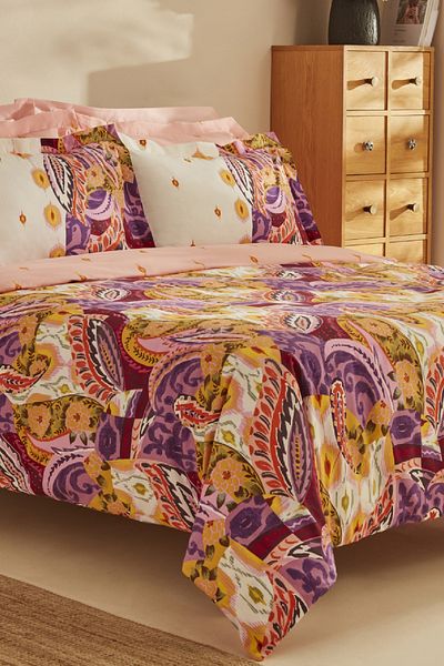 Karaca Home Set cuvertură de pilota unică Ruiz 100% bumbac fucsia