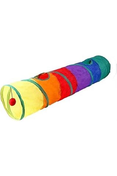 Hepta Collection Glipet Cat Tunnel Toy Rainbow 120 cm