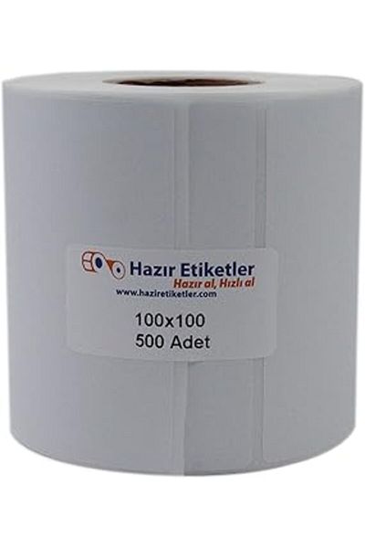 Hepta Collection Ready Labels , Ready Take Fast Take Laminated Thermal Label 100mm X 100mm 500 Pieces in a Roll 40mm Kuka Ça