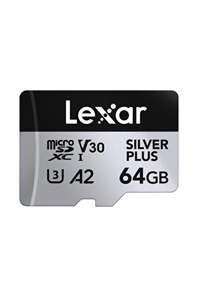 Lexar Professional 64GB 205 MB/s Silver Plus Mikro SD Hafıza Kartı