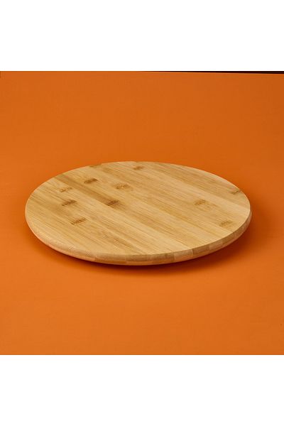 MİEN Mien Bamboo Rotating Presentation Bowl - Light Brown - 31 cm