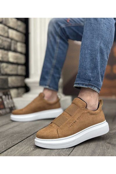 WEBORN Pantofi pentru bărbați, cu bandă elastică de înaltă confort, în stil sezonier, pantofi sport casual