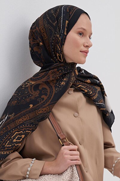 carell Deep Caramel Early Silk Shawl