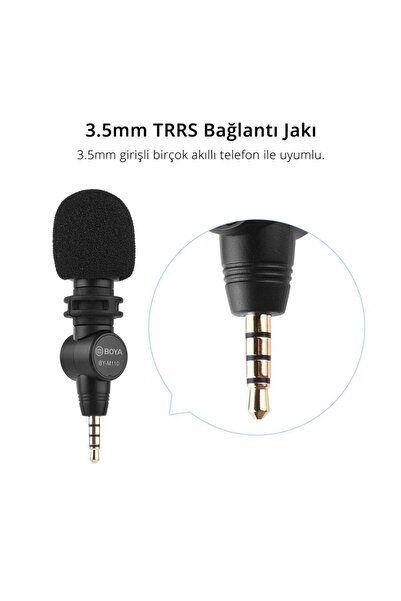 BOYA BY-M110 Kompakt 3.5mm Telefon Mikrofonu
