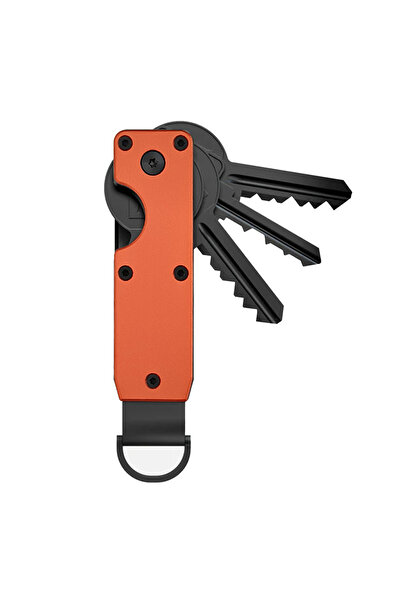 Choice منظم مفاتيح برتقالي، حامل مفاتيح مدمج، سلسلة مفاتيح معدنية، حافظة مفات...