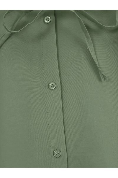 Modamorfo Poplin Shirt with Stand Collar and Cape Detail -Çağla Y.