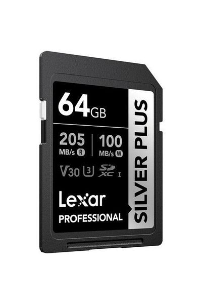 Lexar Professional 64Gb 205 Mb/S Silver Plus Sdxc Memory Card