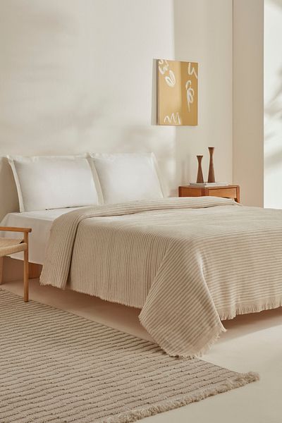 Karaca Home Ecru Sion Double Sonil Blanket