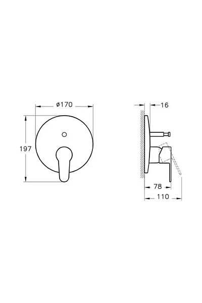 Artema Win S A42589 Surface Mounted Concealed Bathroom Faucet