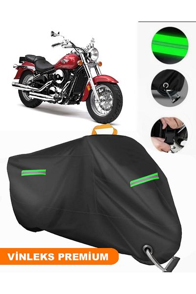 MotoEN Vinlex Black Kawasaki VN 800 Classic متوافق مع القماش المشمع للدراجات النارية بجودة فاخرة (متوافق مع القفل)