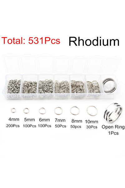 Choice AH-154 روديوم مجموعة واحدة صندوق 3 4 5 6 7 8 10 مم 8 ألوان حلقات القفز...