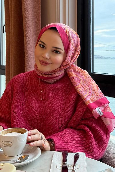 carell Nilla Cotton Mystic Pink Shawl - Sevda Kaba's Choice
