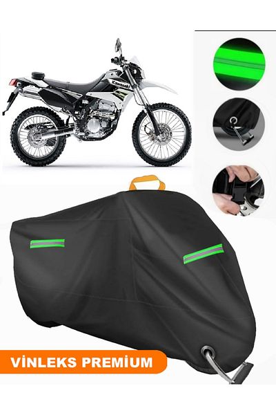 MotoEN Vinlex Black Kawasaki KLX 250 متوافق مع القماش المشمع للدراجات النارية بجودة فاخرة (متوافق مع القفل)