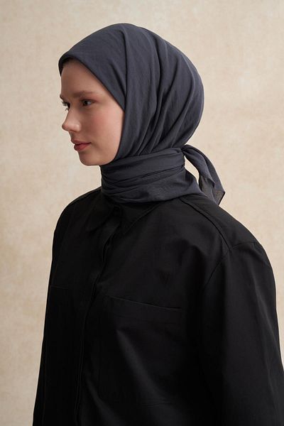 carell Organic Wrinkled Scarf Anthracite