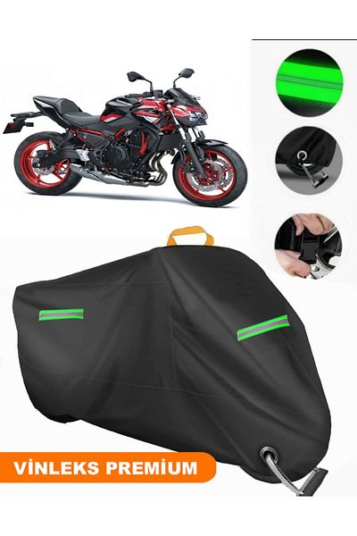 MotoEN Vinlex Black Kawasaki Z 650 متوافق مع القماش المشمع للدراجات النارية بجودة فاخرة (متوافق مع القفل)