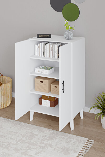 Dekomonte Ayakkabılı Hazır Mutfak Kiler Banyo Balkon Ofis Dolabı - Beyaz