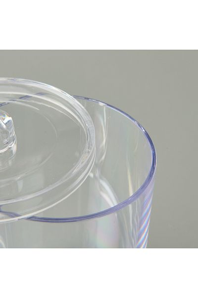 Simple Living منظم قطن مكون من قطعتين من ليفينج - شفاف - 15x9x14 سم