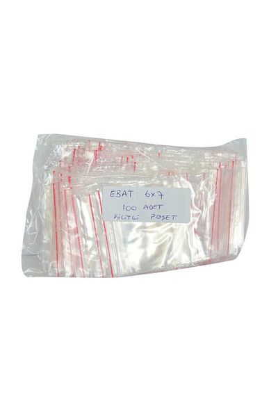 MR RZN STORE Transparent Nylon Bag - 6X7 Cm, Ziplock Bag, 100 Pieces 1 Pack