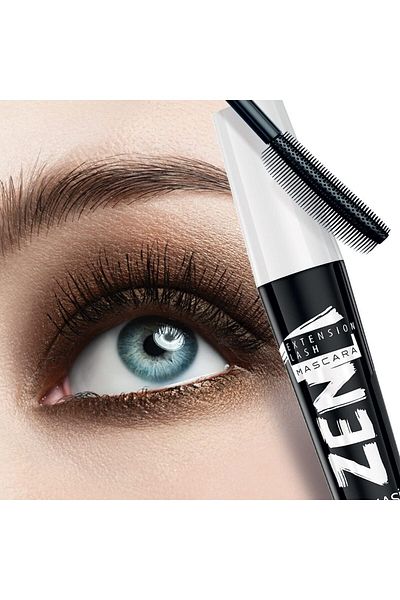 Farmasi Zen Extension Lash Mascara, Intense Length, No Flaking, Volumizes, Blackest Black, 0.27 fl. Oz