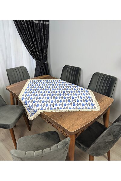 TUNCAY TEKSTİL синя рибка fiskos безпроблемна, водонепроникна, можна стирати Особлива скатертина