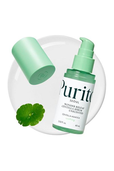 Purito Centella Unscented Serum for All Skin Types, Soothing & Calming, Vegan & Cruelty-Free, 60ml
