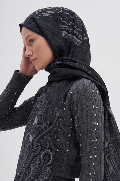 carell Harmony Anthracite Early Silk Shawl