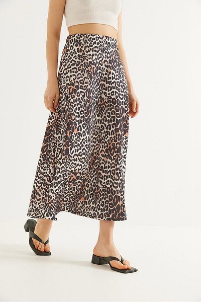 CALİENTE Leopard Pattern Scuba Skirt