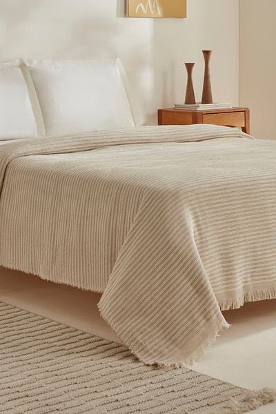 Karaca Home Ecru Sion Double Sonil Blanket