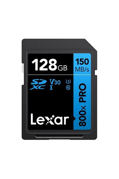 Lexar بطاقة ذاكرة SDHC بسعة 128 جيجابايت بسرعة 800x Pro بسرعة 150 ميجابايت/ثانية