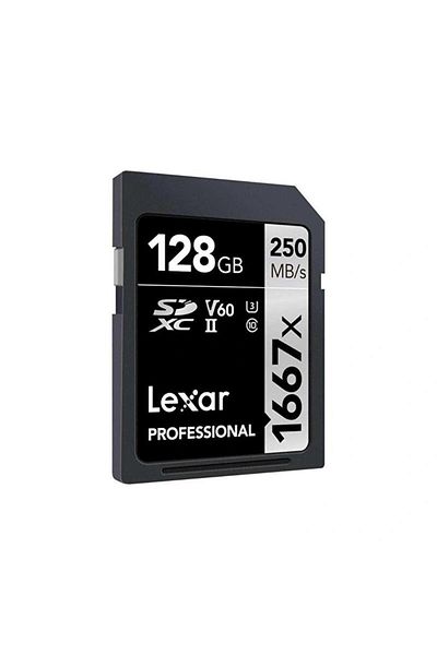 Lexar بطاقة ذاكرة احترافية Sdxc بسعة 128 جيجابايت وسرعة 250 ميجابايت/ثانية