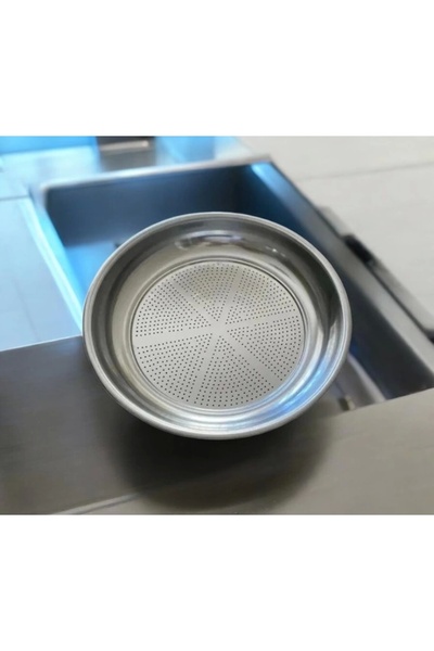 MyBru Stainless Chrome Food Pasta Strainer Drainer Colander (Small Size)