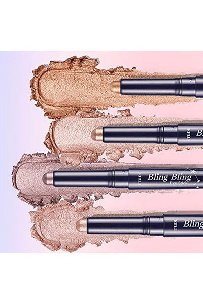 ETUDE Bling Eye Stick #16 Pinky Star Rain | Long-Lasting Glow, Soft Creamy Eye Shadow Stick