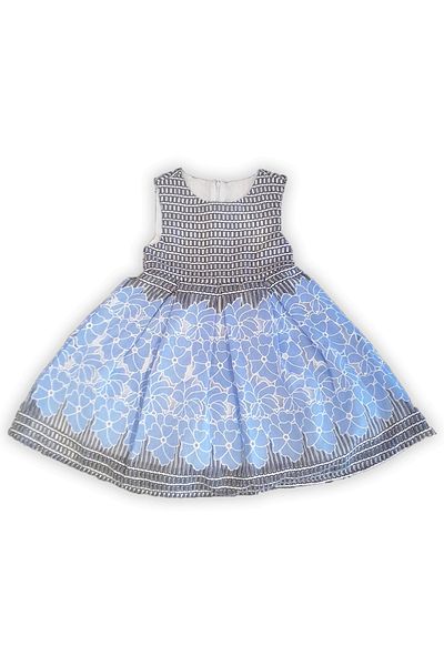 Çikoby Floral Patterned Girl's Dress Ck50445