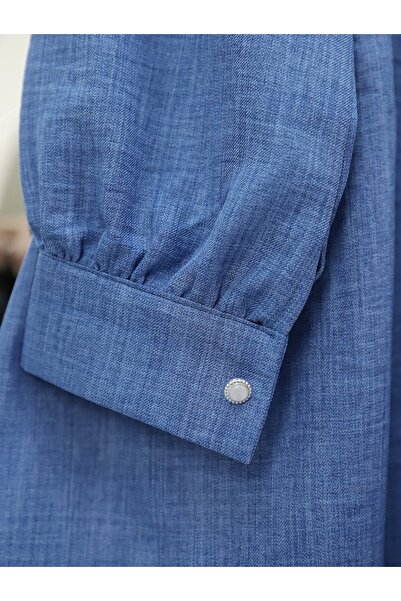 Modamorfo Костюм з напівзастібкою та воланами спереду - індиго