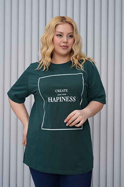 Siyezen Large Size Frame Patterned Tshirt